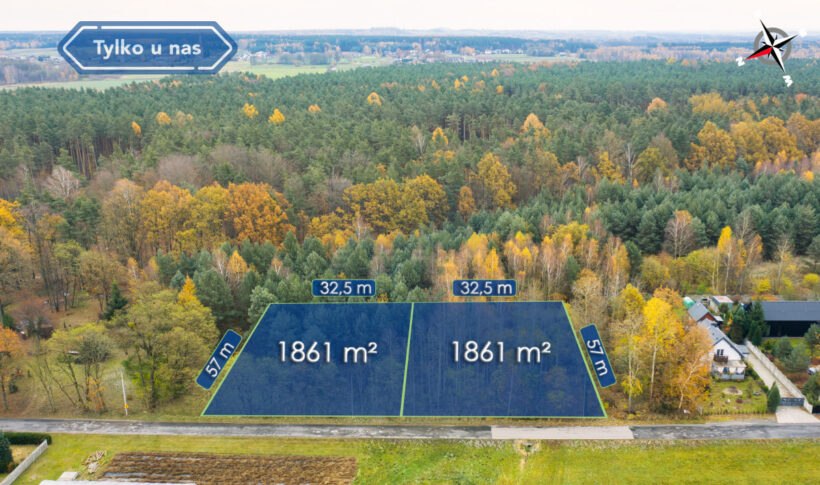 Działka na Sprzedaż, 1861m2, Zwierzyniec Trzeci - 1