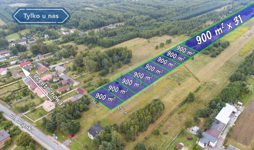 Działka na Sprzedaż, 900m2, Starcza - 1