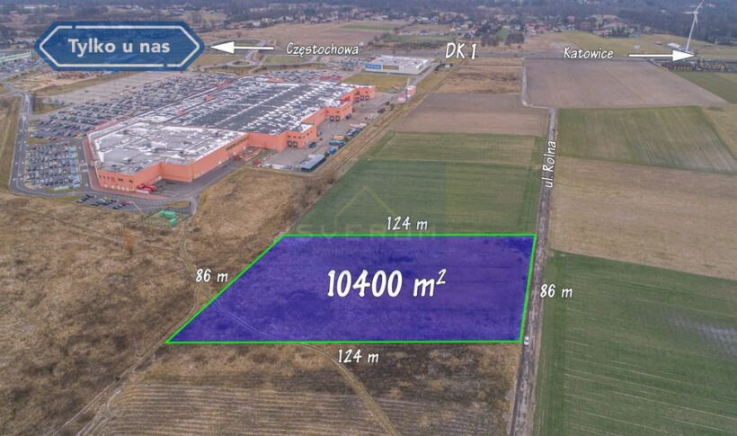 Działka na Sprzedaż, 10400m2, Poczesna - 0