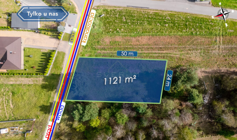 Działka na Sprzedaż, 1121.00m2, Lubojna - 1