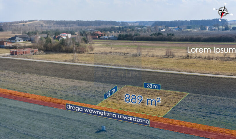 Działka na Sprzedaż, 889.00m2, Zawada - 0