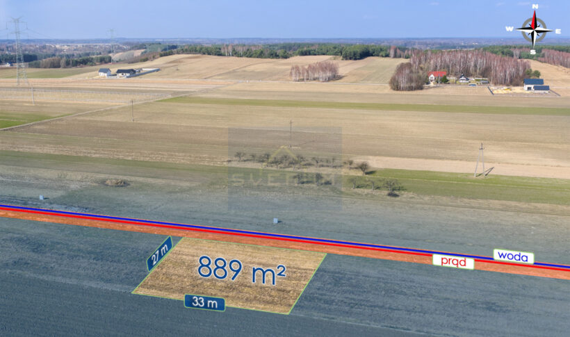 Działka na Sprzedaż, 889.00m2, Zawada - 2