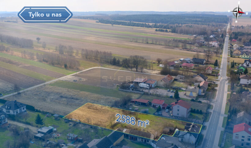 Działka na Sprzedaż, 2588.00m2, Krasice - 3