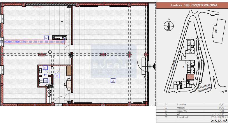 Lokal komercyjny na Sprzedaż, 215.65m2, Częstochowa-Parkitka - 1