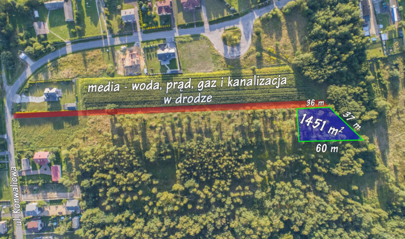 Działka na Sprzedaż, 1451.00m2, Poczesna - 4