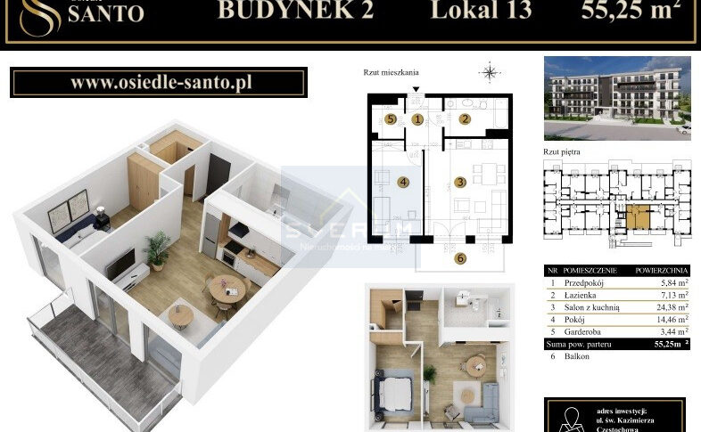 Mieszkanie na Sprzedaż, 53.67m2, Częstochowa-Podjasnogórska - 2