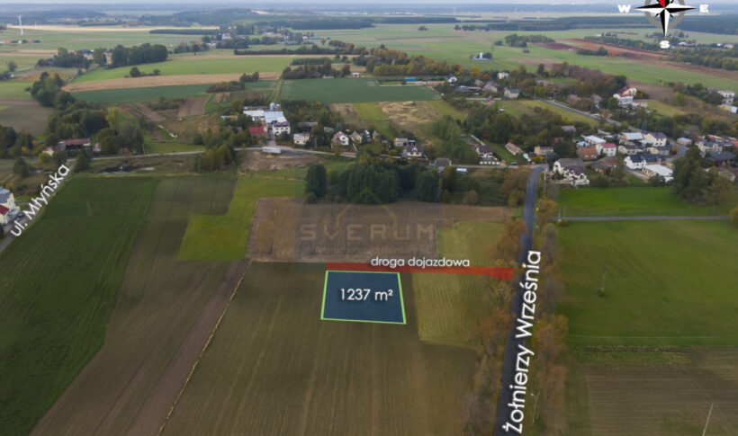 Działka na Sprzedaż, 1237.00m2, Wilkowiecko - 1