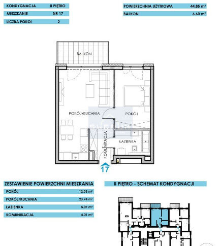 Mieszkanie na Sprzedaż, 44.85m2, Częstochowa-Parkitka - 1