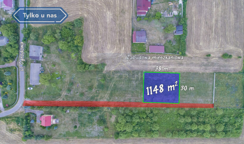 Działka na Sprzedaż, 1148.00m2, Przybynów - 1