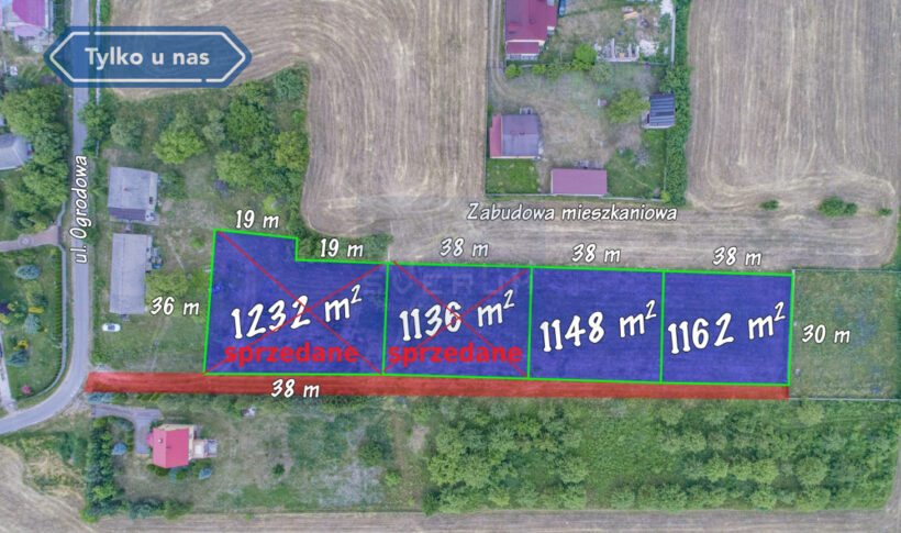 Działka na Sprzedaż, 1148.00m2, Przybynów - 3