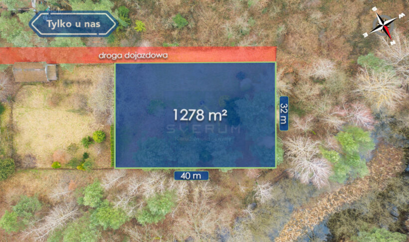 Działka na Sprzedaż, 1278.00m2, Kuźnica Lechowa - 1