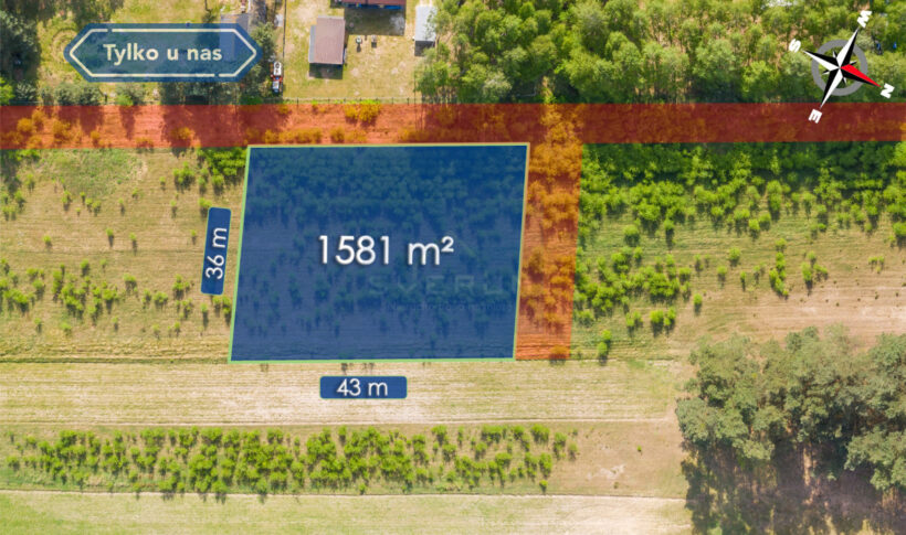 Działka na Sprzedaż, 1581.00m2, Dąbrowa Zielona - 1