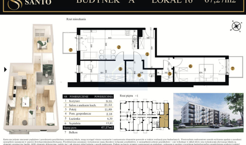 Mieszkanie na Sprzedaż, 67.27m2, Częstochowa-Podjasnogórska - 1