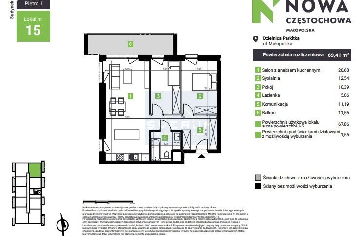 Mieszkanie na Sprzedaż, 69.41m2, Częstochowa-Parkitka - 11