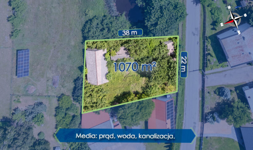 Działka na Sprzedaż, 1070.00m2, Żuraw - 2