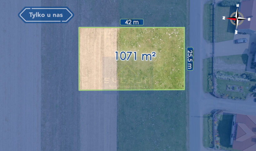 Działka na Sprzedaż, 1071.00m2, Mokrzesz - 3