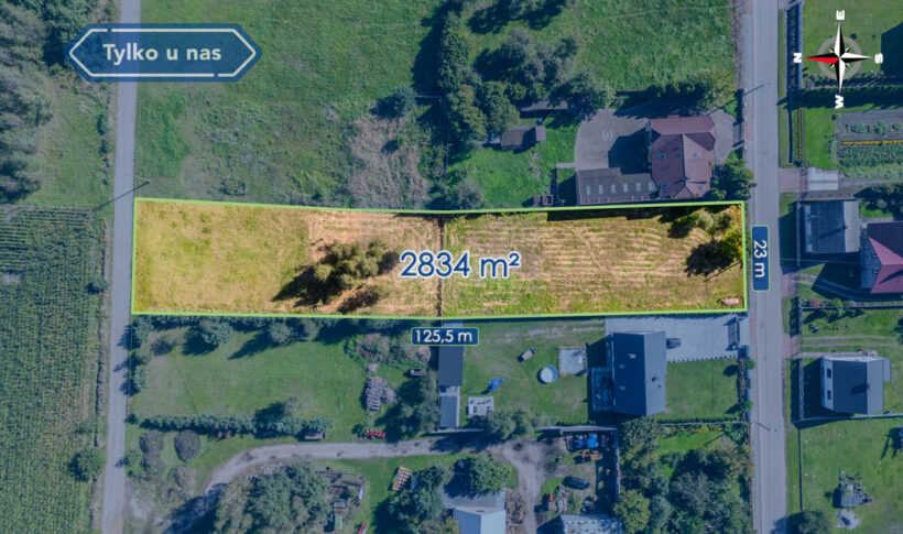 Działka na Sprzedaż, 2834.00m2, Wiercica - 1