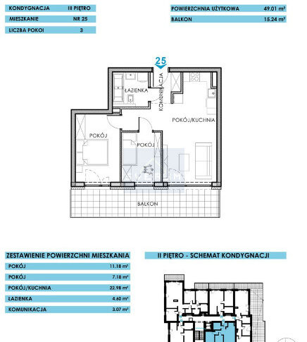 Mieszkanie na Sprzedaż, 49.01m2, Częstochowa-Parkitka - 1