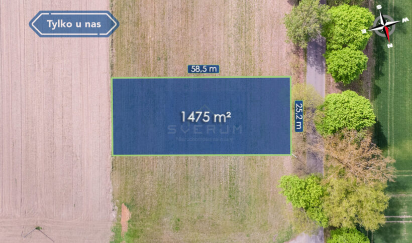 Działka na Sprzedaż, 1468.00m2, Kruszyna - 3