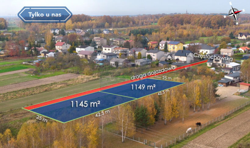 Działka na Sprzedaż, 1145.00m2, Jaskrów - 2