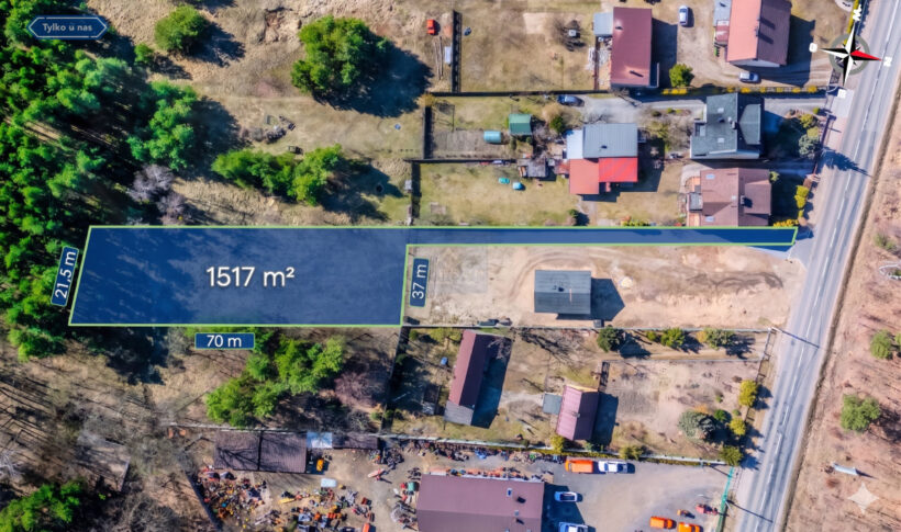 Działka na Sprzedaż, 1517.00m2, Panki - 0