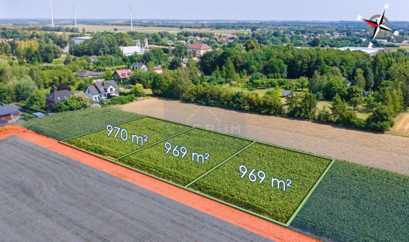 Działka na Sprzedaż, 970.00m2, Mykanów - 1