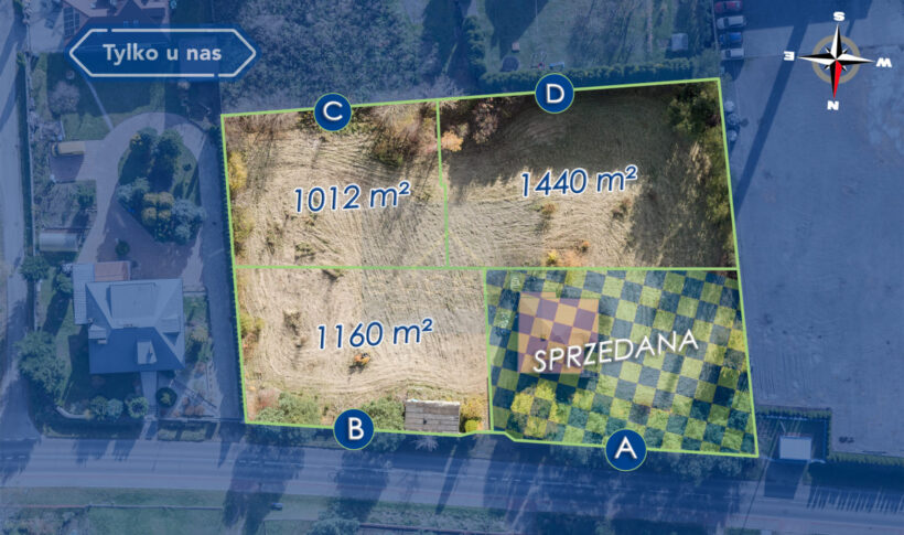 Działka na Sprzedaż, 1160.00m2, Wierzchowisko - 0