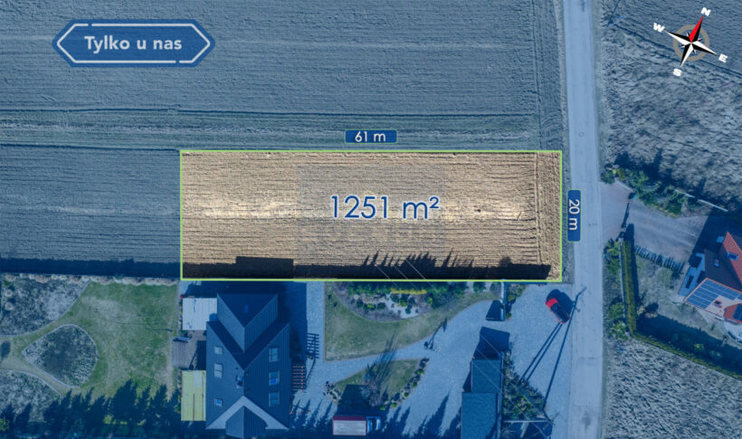 Działka na Sprzedaż, 1251.00m2, Cegielnia - 0