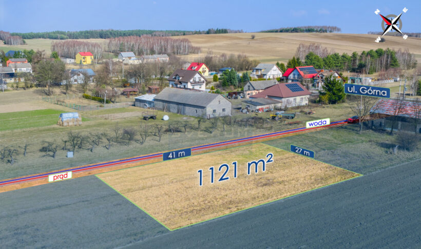 Działka na Sprzedaż, 1121.00m2, Zawada - 2