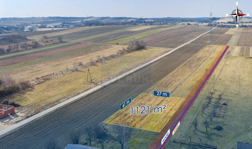 Działka na Sprzedaż, 1121.00m2, Zawada - 4