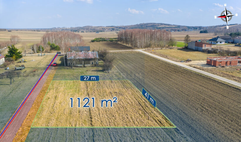 Działka na Sprzedaż, 1121.00m2, Zawada - 3