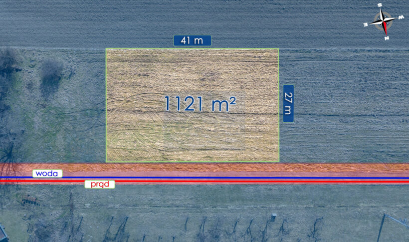 Działka na Sprzedaż, 1121.00m2, Zawada - 1