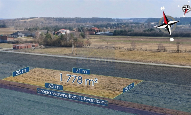 Działka na Sprzedaż, 1778.00m2, Zawada - 1