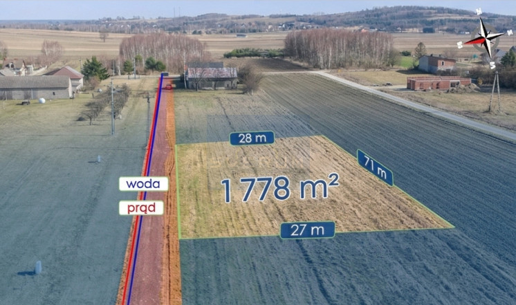 Działka na Sprzedaż, 1778.00m2, Zawada - 3