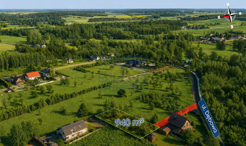 Działka na Sprzedaż, 940.00m2, Rajsko - 3