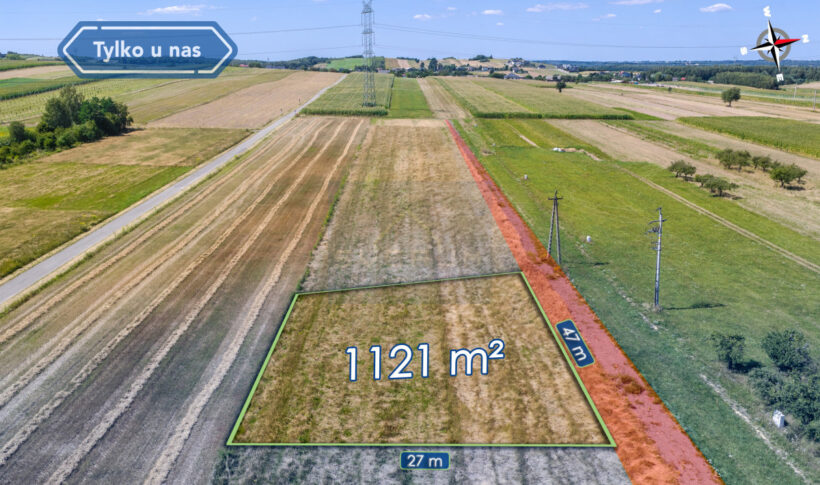 Działka na Sprzedaż, 1121.00m2, Zawada - 1