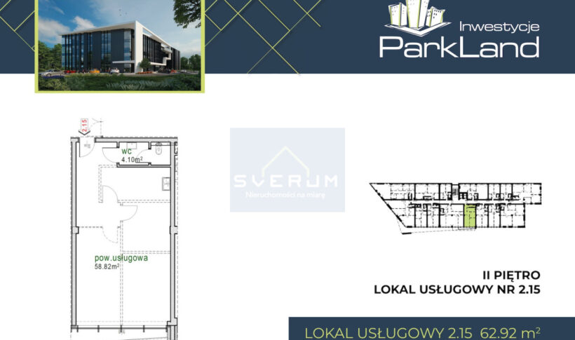 Lokal komercyjny na Wynajem, 62.92m2, Częstochowa-Parkitka - 2