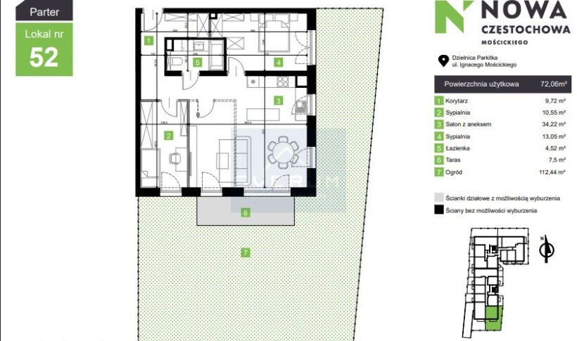 Mieszkanie na Sprzedaż, 72.06m2, Częstochowa-Parkitka - 2